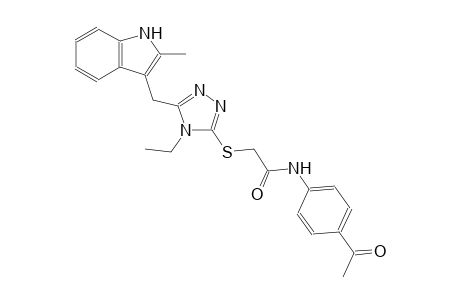 N-(4-acetylphenyl)-2-({4-ethyl-5-[(2-methyl-1H-indol-3-yl)methyl]-4H-1,2,4-triazol-3-yl}sulfanyl)acetamide