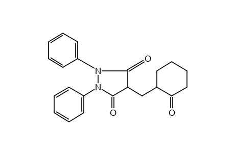 1,2-diphenyl-4-[(2-oxocyclohexyl)methyl]-3,5-pyrazolidinedione