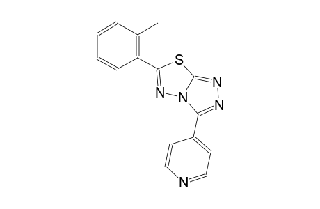 6-(2-methylphenyl)-3-(4-pyridinyl)[1,2,4]triazolo[3,4-b][1,3,4]thiadiazole