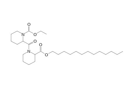 Pipecolylpipecolic acid, N-ethoxycarbonyl-, tridecyl ester