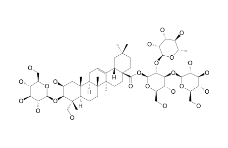 BESYSAPONIN-UD2;3-O-BETA-D-GLUCOPYRANOSYL-2-BETA,3-BETA,23-TRIHYDROXYOLEAN-12-EN-28-OIC-ACID-28-O-BETA-D-GLUCOPYRANOSYL-(1->3)-[ALPHA-L-