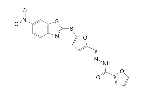 N-[(E)-[5-[(6-nitro-1,3-benzothiazol-2-yl)sulfanyl]-2-furyl]methyleneamino]furan-2-carboxamide