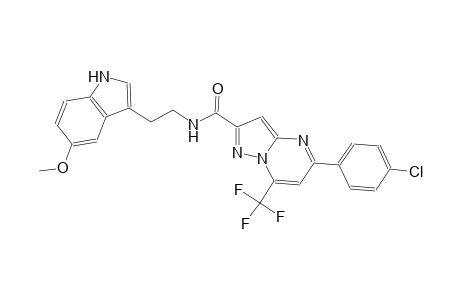 5-(4-chlorophenyl)-N-[2-(5-methoxy-1H-indol-3-yl)ethyl]-7-(trifluoromethyl)pyrazolo[1,5-a]pyrimidine-2-carboxamide