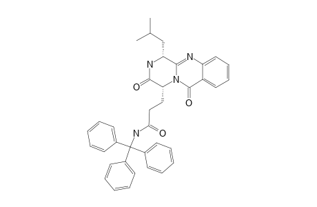 N-TRITYL-ANACINE;(1S,4S)-1,3,4,6-TETRAHYDRO-3,6-DIOXO-1-(2-METHYLPROPYL)-2H-PYRAZINO-[2,1-B]-QUINAZOLINE-4-(N-TRITYL)-PROPANAMIDE