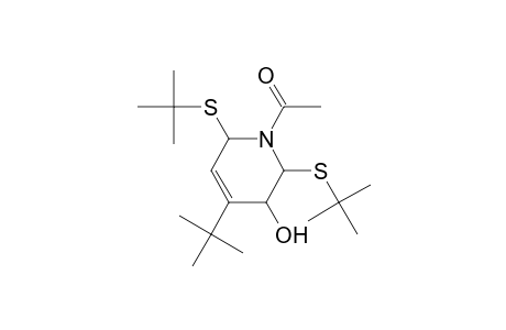 1-ACETYL-4-TERT.-BUTYL-2,6-DI-TERT.-BUTYL-THIO-3-HYDROXY-1,2,3,6-TETRAHYDRO-PYRIDINE;(ROTAMER-#1)