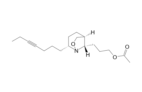 (2R*,5S*,8S*)-8-(3-Acetoxypropyl)-2-(hept-4-ynyl)-7-oxa-1-azabicyclo[3.2.1]octane