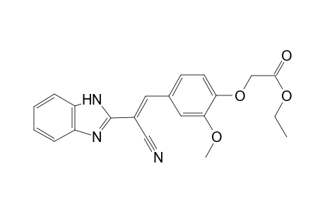 acetic acid, [4-[(E)-2-(1H-benzimidazol-2-yl)-2-cyanoethenyl]-2-methoxyphenoxy]-, ethyl ester