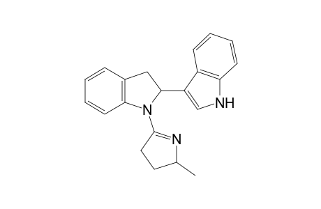 2-(3-indolyl)-1-(5-methyl-1-pyrrolin-2-yl)indoline