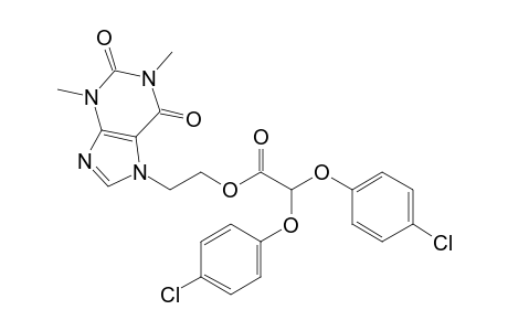 7-(2-hydroxyethyl)theophylline, bis(p-chlorophenoxy)acetate