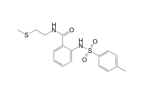 N-[2-(methylthio)ethyl]-o-(p-toluenesulfonamido)benzamide