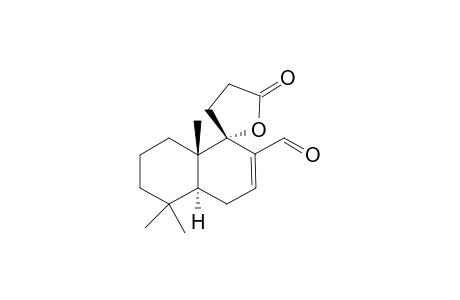 8-Formyl-14,15,16-trinor-labd-7-en-13,9.alpha.-olide