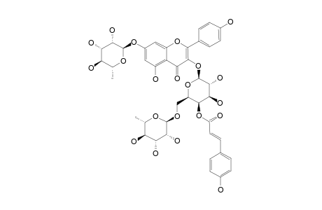 KAEMPFEROL-3-O-BETA-[6-O-ALPHA-RHAMNOPYRANOSYL-4-O-PARA-COUMAROYL-GALACTOPYRANOSYL]-7-O-ALPHA-RHAMNOPYRANOSIDE