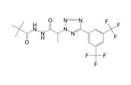 1-{2-[5-(alpha,alpha,alpha,alpha',alpha',alpha'-hexafluoro-3,5-xylyl)-2H-tetrazol-2-yl]propionyl}-2-pivaloylhydrazine