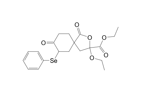 (3RS, 5Sr)-3-ethoxy-1,8-dioxo-7-phenylseleno-2-oxa-spiro(4.5)decane-3-carboxylic acid, ethyl ester