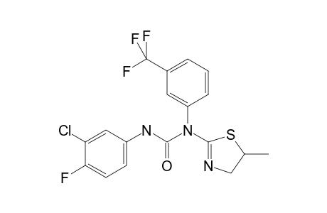 3-(3-Chloro-4-fluorophenyl)-1-(5-methyl-4,5-dihydro-1,3-thiazol-2-yl)-1-[3-(trifluoromethyl)phenyl]urea