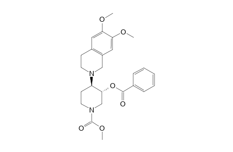 METHYL-(3R*,4R*)-3-(BENZOYLOXY)-4-[6,7-DIMETHOXY-3,4-DIHYDRO-2(1H)-ISOQUINOLINYL]-1-PIPERIDINECARBOXYLATE