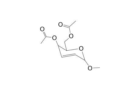 .beta.-D-Erythro-Hex-2-enopyranoside, methyl 2,3-dideoxy-, diacetate