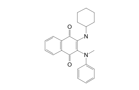 2-Cyclohexylamino-3-methyl(phenyl)amino-1,4-naphthoquinone