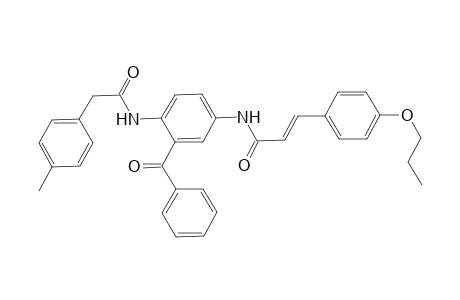 (E)-N-[3-benzoyl-4-[[2-(4-methylphenyl)-1-oxoethyl]amino]phenyl]-3-(4-propoxyphenyl)-2-propenamide