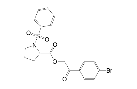 Pyrrolidine-2-carboxylic acid, 1-phenylsulfonyl-, [2-(4-bromophenyl)-2-oxoethyl] ester