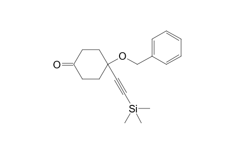 4-(benzyloxy)-4-(2-trimethylsilylethynyl)cyclohexan-1-one