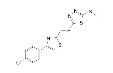 2-{{[4-(p-chlorophenyl)-2-thiazolyl]methyl}thio}-5-(methylthio)-1,3,4-thiazole