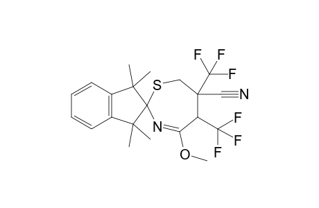 2,3,6',7'-Tetrahydro-4'-methoxy-1,1,3,3-tetramethyl-5',6'-bis(trifluoromethyl)-spiro-[1H-indene-2,2'(5H)-(1,3)-thiazepine]-6'-carbonitrile