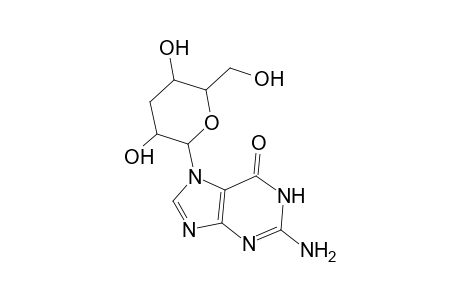 1H-6-Purinone,6,7-dihydro-2-amino-7-[3,5-dihydroxy-6-(hydroxymethyl)tetrahydro-2H-2-pyranyl]