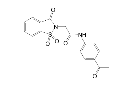 2-[N-(4-Acetylphenyl)acetamido]-1,2-benzisothiazol-3(2H)-one-1,1-dioxide