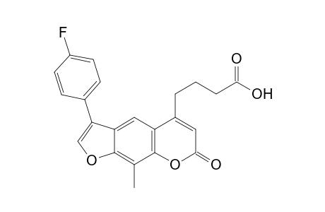 4-[3'-(Hydroxycarbonyl)propyl]-6-(p-fluorophenyl)-8-methylfuro[2,3-g]coumarin