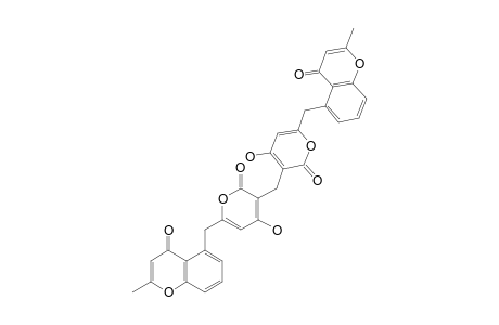 #1;PHAEOCHROMYCIN-F;5-[[4-HYDROXY-3-[[4-HYDROXY-6-[(2-METHYL-4-OXO-4H-CHROMEN-5-YL)-METHYL]-2-OXO-2H-PYRAN-3-YL]-METHYL]-2-OXO-2H-PYRAN-6-YL]-METHYL]-2-METHYL]