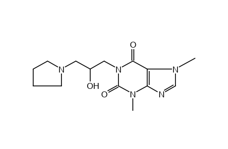 1-[2-HYDROXY-3-(1-PYRROLIDINYL)PROPYL]THEOBROMINE