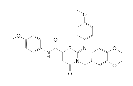 (2Z)-3-(3,4-dimethoxybenzyl)-N-(4-methoxyphenyl)-2-[(4-methoxyphenyl)imino]-4-oxotetrahydro-2H-1,3-thiazine-6-carboxamide