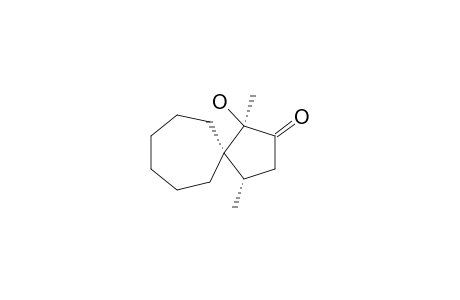 (1R*,4S*)-1-HYDROXY-1,4-DIMETHYLSPIRO-[4.6]-UNDECAN-2-ONE