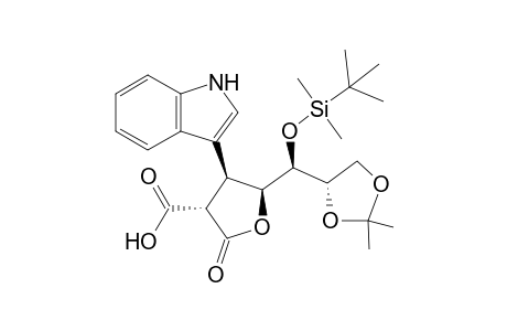 (3S,4S,5S)-4-(1H-Indol-3-yl)-2-oxo-5-[(1'R,2'S)-1'-tert-butyldimethylsilyloxy-2',3'-dihydroxy-2',3'-di-O-isopropylidenepropan-1'-yl]tetrahydrofuran-3-carboxylic acid