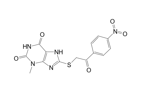 8-((p-nitrobenzoyl)methylthio)-3-methylxanthine