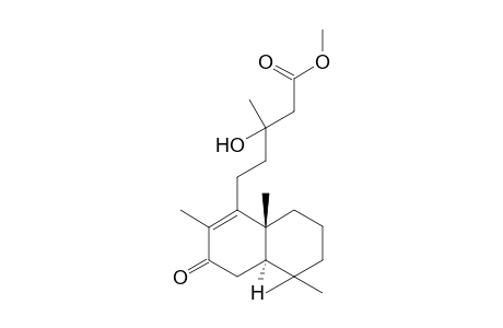 1-naphthalenepentanoic acid, 3,4,4a,5,6,7,8,8a-octahydro-.beta.-hydroxy-.beta.,2,5,5,8a-pentamethyl-3-oxo-, methyl ester, [4aS-[1-(R*),4a.alpha.,8a.beta.]-