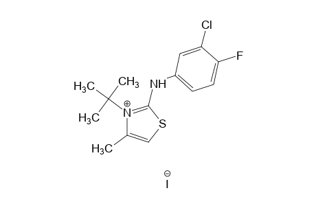 3-tert-butyl-2-(3-chloro-4-fluoroanilino)-4-methylthiazolium iodide