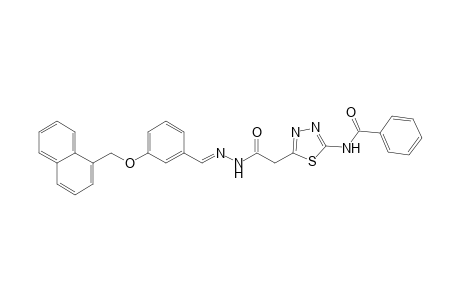 N-[5-(2-{(2E)-2-[3-(1-naphthylmethoxy)benzylidene]hydrazino}-2-oxoethyl)-1,3,4-thiadiazol-2-yl]benzamide