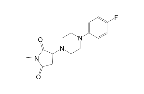 3-[4-(4-fluorophenyl)-1-piperazinyl]-1-methyl-2,5-pyrrolidinedione