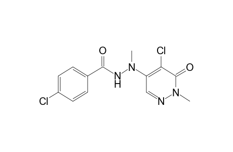 p-chlorobenzoic acid, 2-(5-chloro-1,6-dihydro-1-methyl-6-oxo-4-pyridazinyl)-2-methylhydrazide