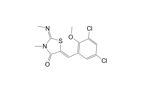 4-thiazolidinone, 5-[(3,5-dichloro-2-methoxyphenyl)methylene]-3-methyl-2-[(E)-methylimino]-, (2E,5Z)-