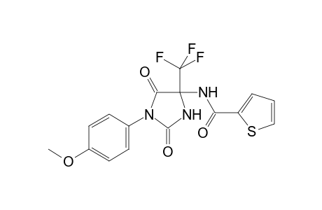 N-[1-(4-methoxyphenyl)-2,5-dioxo-4-(trifluoromethyl)-4-imidazolidinyl]-2-thiophenecarboxamide