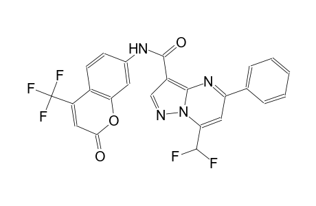 7-(difluoromethyl)-N-[2-oxo-4-(trifluoromethyl)-2H-chromen-7-yl]-5-phenylpyrazolo[1,5-a]pyrimidine-3-carboxamide