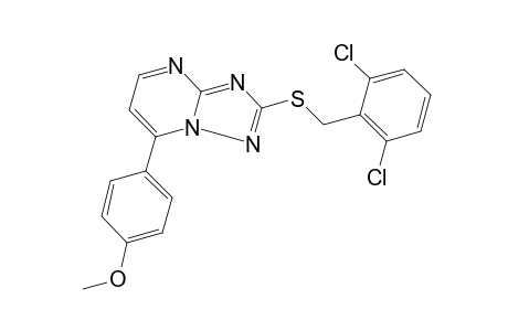 2-[(2,6-DICHLOROBENZYL)THIO]-7-(p-METHOXYPHENYL)-s-TRIAZOLO[1,5-a]PYRIMIDINE