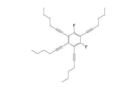1,3-Difluoro-2,4,5,6-tetra(hex-1-ynyl)benzene