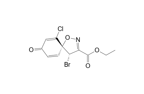 (4.alpha.,5.beta.)-Ethyl 4-bromo-6-chloro-8-oxo-1-oxa-2-azaspiro[4,5]deca-2,6,9-triene-3-carboxylate