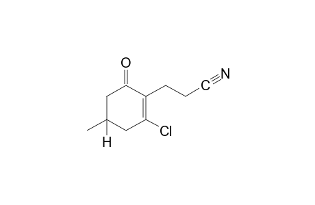 2-chloro-4-methyl-6-oxo-1-cyclohexene-1-propionitrile