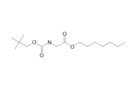 Glycine, N-neopentyloxycarbonyl-, heptyl ester