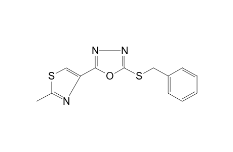 2-(benzylthio)-5-(2-methyl-4-thiazolyl)-1,3,4-oxadiazole